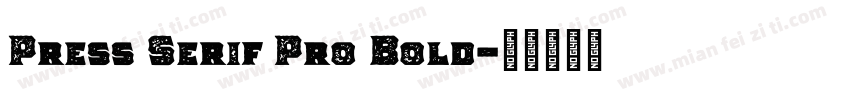 Press Serif Pro Bold字体转换